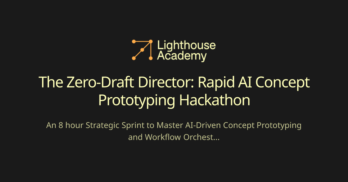 The Zero-Draft Director: Rapid AI Concept Prototyping Hackathon ...